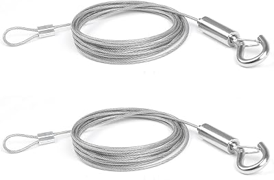 BUYGOO 2 Pcs Heavy Duty Picture Hanging Wire 1.5mm x 2m Stainless Steel