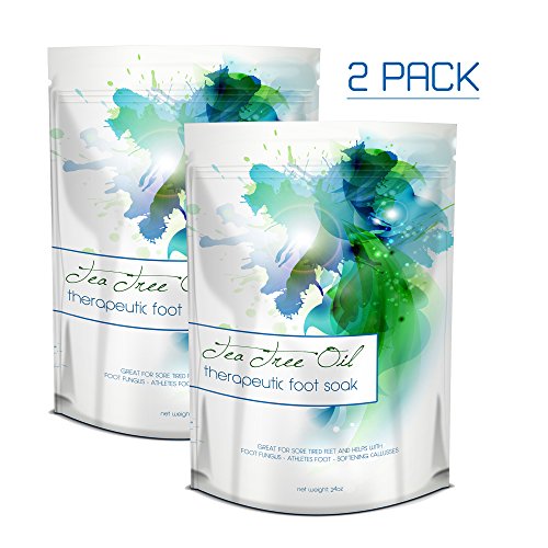 Tea Tree Oil Foot Soak – 48oz (2 – 24oz Packs) – Helps Treat Nail Fungus , Athletes Foot & Stubborn Foot Odor (2)