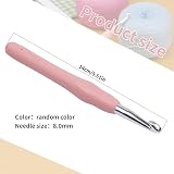 SUVSOON 8.0mm Ergonomic Soft Handle Crochet Hook Knit Tool for Beginners view 2