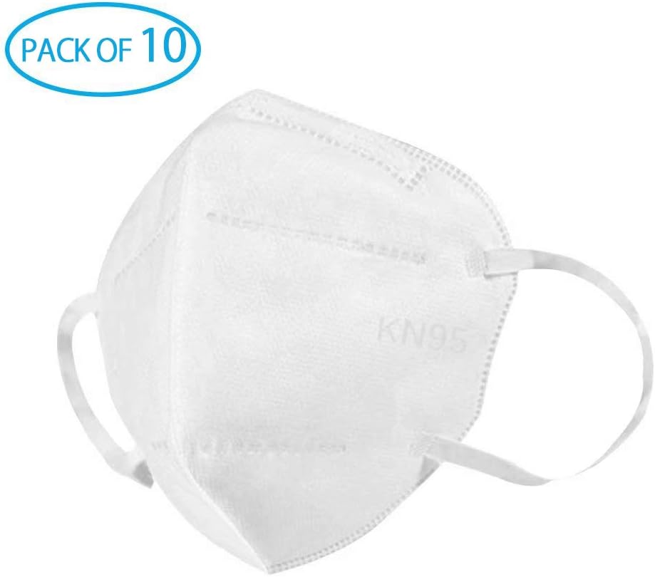 10PCS KN95 Ma-sk, 6 Layer Disposable Face Ma-sks Filter 95% PM2.5 Activated Carbon Filter Mouth Ma-sk