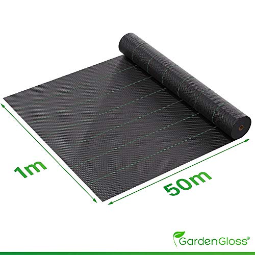 GardenGloss 50m² Anti-Unkrautgewebe 100g/m² – Wasserdurchlässig und Reissfest – Unkrautvlies Gartenvlies mit hoher UV… – Bild 3