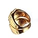 PMTIER Men's Cubic Zirconia Masonic Freemason Gold Plated Stainless Steel Rings Size 13