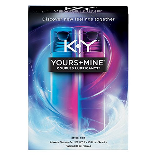 K-Y Yours + Mine Couples Personal Lubricant & Intimate Gel, 2 Count, 1.5 Fl Oz