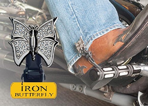 Biker Boot Straps Boot Strap Clips - Iron Butterfly BBS-IBC