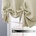 NICETOWN Thermal Insulated Blackout Beige Curtain - Tie Up Shade (Rod Pocket Panel, 46