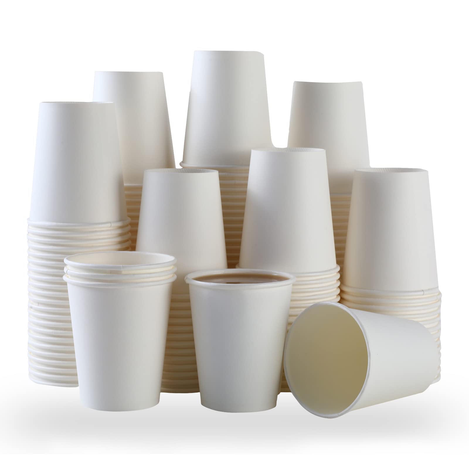 Photo 1 of 100 Park Disposable Hot Coffee Cups - Bulk 8 Oz Paper Cups, Disposable cups
