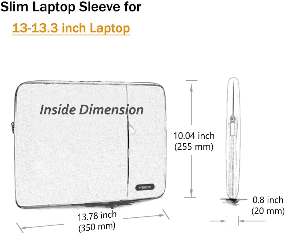 HSEOK Laptop Case 13.3 Inch Sleeve Water Resistant Cover for MacBook Pro 14" M1 Pro/M1 Max A2442 and All Model 13.3" MacBook Air/Pro - Image 3