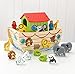 KidKraft Noah's Ark Shape Shorter with 17 Wooden Pieces, Toddler and Preschooler Toy Playset