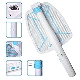 MangGou Electric Bug Zapper, Rechargeable Fly Swatter Racket Mosquito Fly Killer, Bright LED Light Zap at Night with Unique Extensible Handle Option (2500V Output)