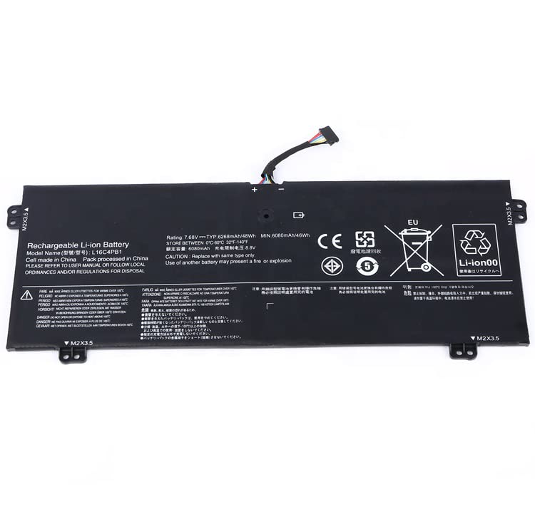 7XINbox 7.68V 6080mAh 48Wh L16C4PB1 L16L4PB1 L16M4PB1 5B10M52739 2ICP4/43/110-2 Laptop Battery compatible with Lenovo Yoga 720-13IKB 730-13IKB Series