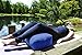 YogaAccessories Supportive Rectangular Cotton Yoga Bolster - Blue