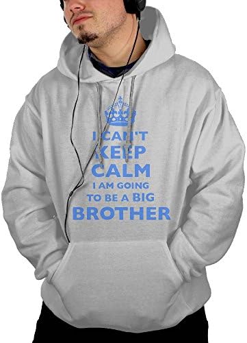 FHJFYKJNKI I Can't Keep Calm I Am Going To Be A Big Brother Men's Pocket Hoodie Sweatshirt Blouse
