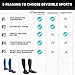 BeVisible Sports Calf Compression Sleeves - For Shin Splint & Calf Pain, Graduated Compression Socks for Running & Recovery