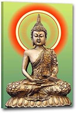 Buddha Wall Art Abstract Buddhist Canvas Print Art Home Decor for Living Room Contemporary Pictures Large Poster HD Printed Painting Framed Ready to Hang