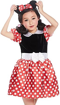Amazon 雑貨の国のアリス ミニーマウス 風 コスプレ衣装 ワンピース コスプレミニ キッズ ハロウィン 衣装 コスチューム 子供用 M As C852 S キッズコスチューム おもちゃ