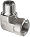 Parker - 4-4 SE-SS Stainless Steel 316 Pipe Fitting, 90 Degree Street Elbow, 1/4