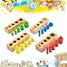 GEDIAO Montessori Materials Cylinder Blocks Wooden Socket Montessori Toys Colorful Education Toys Kid Baby Birthday Gift