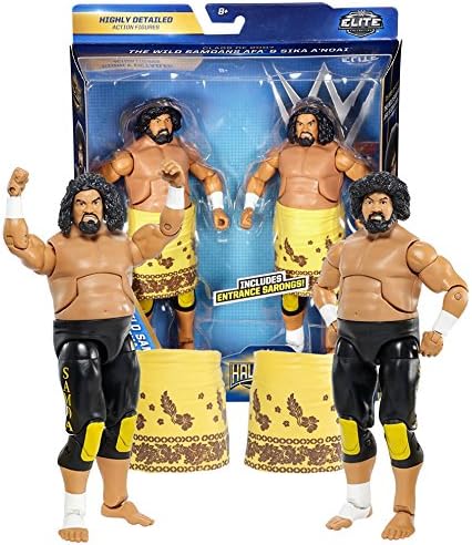 WWE Year 2016 World Wrestling Entertainment Hall of Fame Series 2 Pack 7 inch Tall Figure - Class of 2007 THE WILD SAMOANS AFA and SIKA A'NOAI with Removable Entrance Sarongs