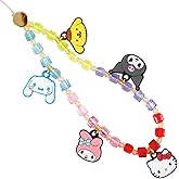 Sonix Sanrio Beaded Wristlet & Phone Strap | Detachable Cell Phone Lanyard with Silicone Charms - Hello Kitty & Friends