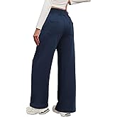Sweetmoon Wide Leg Sweatpants Women High Waisted Sweat Pants Baggy Lounge Pants Women Travel Girls Joggers with Pockets