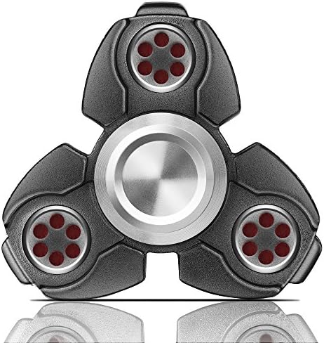 KYELSSA EDC Fidget Spinner Toy Stress Reducer - Perfect For ADD,ADHD，Anxiety, and Autism Adult Children - Black