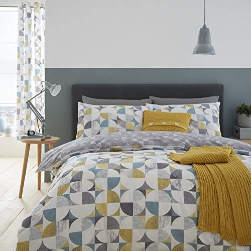 Catherine Lansfield Retro Circle Double Duvet Cover Set
