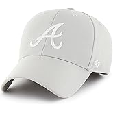 47 Brand MLB Gray Team Color Primary Logo MVP Adjustable Structure Baseball Cap Hat, Adult One Size Fits All
