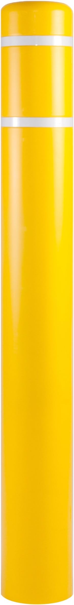 Post Guard CL1386E Yellow 7" x 60" Bollard Cover with White Tape