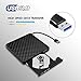 External DVD Drive, High Speed Data Transfer USB 3.0 External CD DVD Reader Writer Player for Laptop Desktop Macbook Mac OS Windows 10/8/7/XP/Vista
