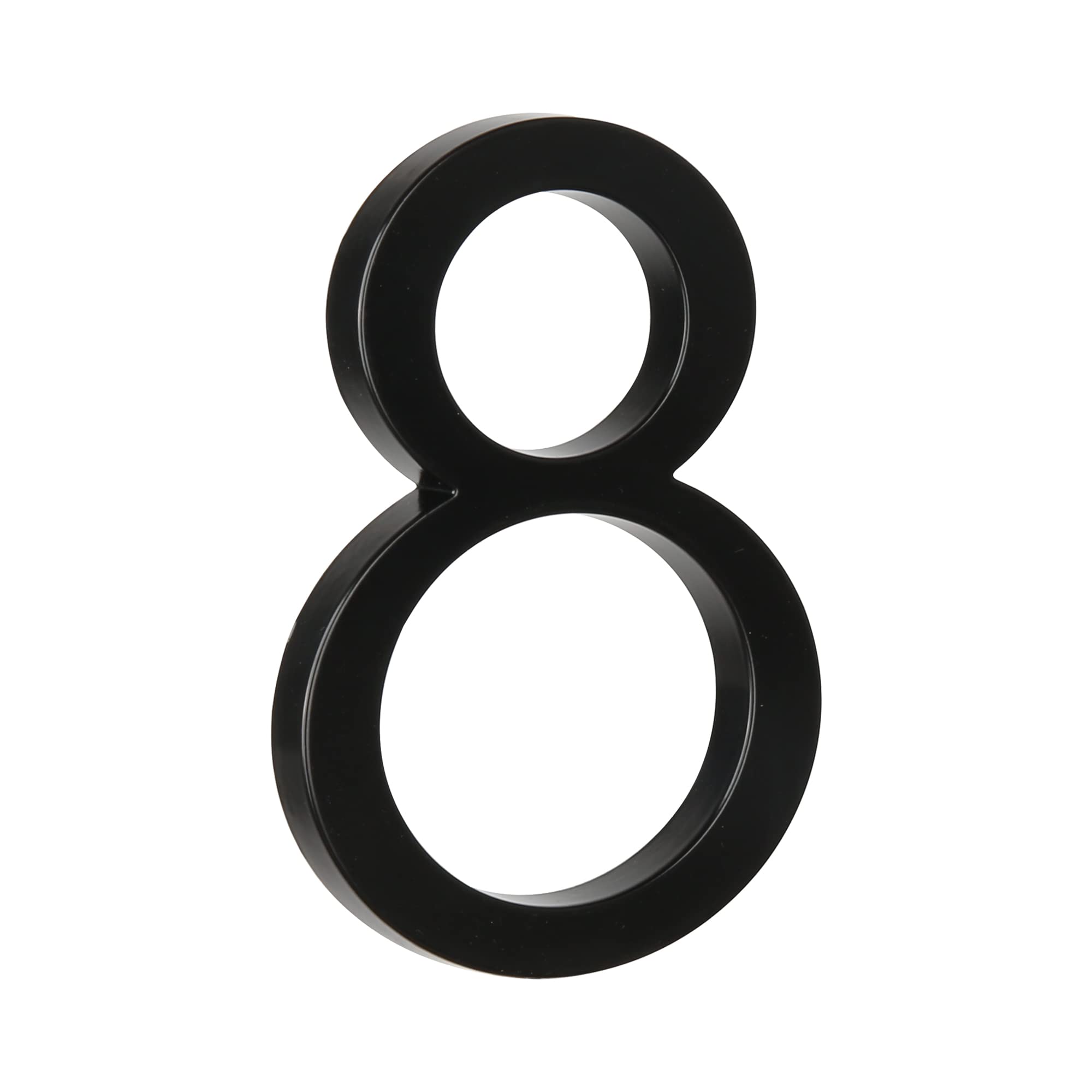 HASWARE 5" Floating House Number for Outside, Zinc Alloy Modern Outdoor Address Sign for Yard Street and Mailbox, Address Numbers and Letters for House (8, Black)