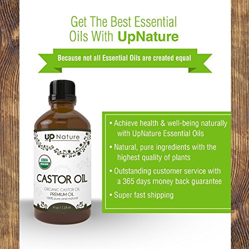 image for UpNature - USDA Organic Castor Oil - Pure, Unrefined, Non-GMO - Cold P
