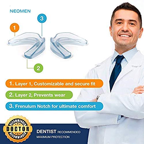 Neomen Professional Dental Guard 2 Sizes, Pack of 4 Upgraded Mouth