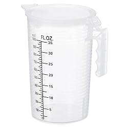 PATIKIL Graduated Beaker, 1000ml PP Plastic Liquid