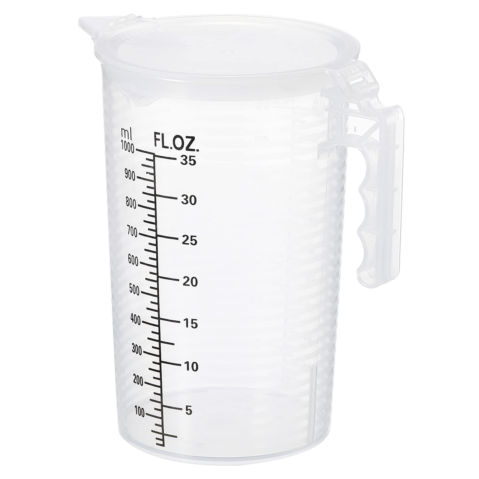 PATIKIL Graduated Beaker, 1000ml PP Plastic Liquid