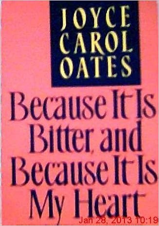 Because It Is Bitter And Because It Is My Heart By Joyce Carol Oates 1990 04 30 Amazon Com Books Because It Is Bitter And Because It Is My Heart By Joyce Carol Oates 1990 04 30 Amazon Com Books