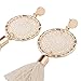 Solememo 7 Colors Handmade Bohemian Tassel Earrings Vintage Ethnic Jewelry Earrings (White)