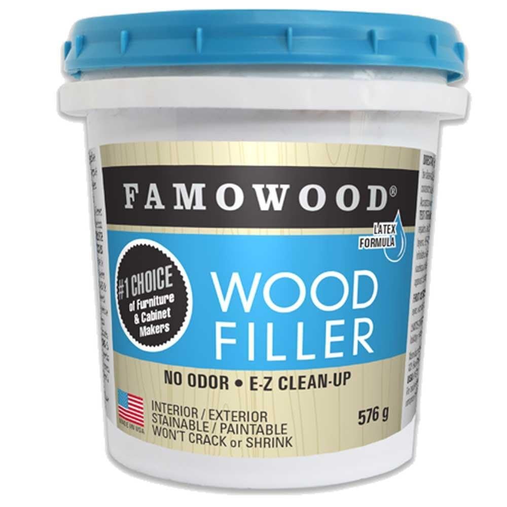 FamoWood 40022142 Latex Wood Filler - Pint, Walnut