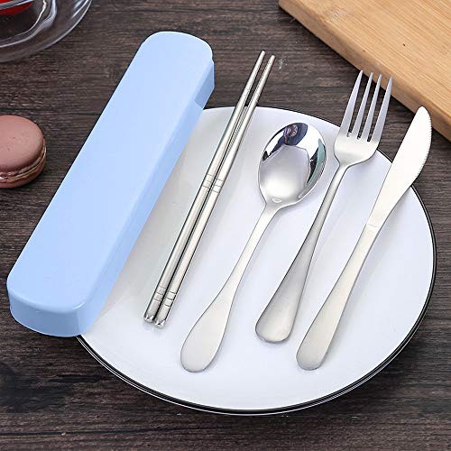 image for Quaanti Big Sale! 4 Pcs Fork Spoon Flatware Set, Stainless Steel Cutle