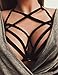Hemlock Elastic Bandage Bra, Women Lingerie Strap Bralette Bustier Top (M, Black)