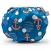 Large Nageuret Reusable Swim Diaper, Adjustable & Stylish Fits Diapers Sizes 4-7 (Approx. 20-55lbs) Ultra Premium Quality for Eco-Friendly & Swimming Lessons (Anchors) primary