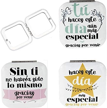 Lotto Di Specchio Aforismi Gracias Por Venir Espejitos Con Frasi Originali Divertenti Originali Baratos Per Dettagli Ricordi Regali Compleanno Nozze Battesimo E Comunione Amazon It Casa E Cucina