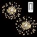Lyhope 2 Pack Fairy Lights, 120 Led 8 Modes Battery Operated Starburst Lights, Waterproof Dimmable Decorative Starry Lights with Remote Control for Home,Wedding,Party,Patio,Xmas Decor (Warm White)
