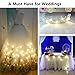 LXS Battery Operated Fairy Lights 10 Sets of 2M /20 LED,Amazingly Bright - Ultra-Thin Flexible Easy to Wrap Silver Wire for Halloween Christmas Wedding Party,Fairy Light Effect(10PCS-Warm White)