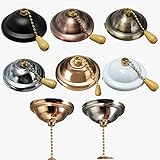 Universal Colorful Ceiling Fan Light Wall light Pull Chain Switch AC 3A/125-250V (Color Pearl black)