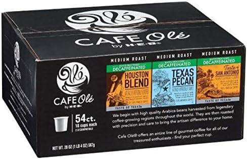 HEB Cafe Ole 54 count Decaf Variety 