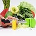 Organic Wizzard Kitchen Knife with Cutting Board and Sharpener, 5 in 1 Universal Scissors Food Chopper, Slicer, Cutter, Dicer for Vegetables Fruits Meat and Cheese.
