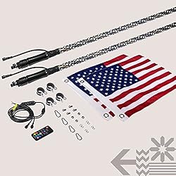 True MODS 2pc 6ft Spiral LED Whip Lights for UTV