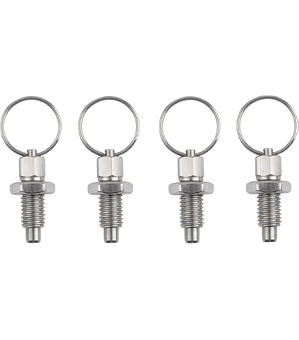 Spring Loaded Pin 2-Pack M8 Stainless Steel Spring Plungers With Pull Ring - Non-Locking Indexing Pins For Industrial Equipment Indexing Plungers For Sale - Foto 5
