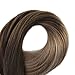 Full Shine Human Hair Extensions I Tip 22 Inch Pre Bonded I Tip Hair Extensions Balayage Color 2 Fading to 6 and 18 Brown to Ash Blonde Remy