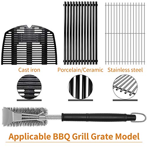 image for LuckIn 360° Clean BBQ Grill Brush Scraper, 18